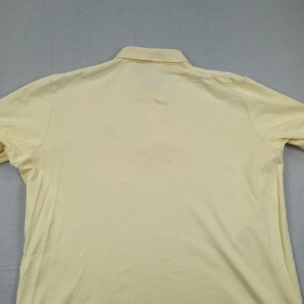 Vintage Polo Ralph Lauren Shirt Mens Large Yellow Golf Crest Made in USA